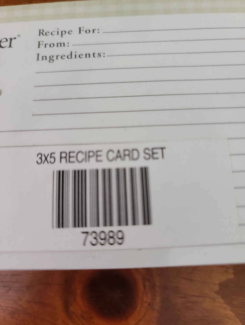 NEW Sealed Longaberger Basket 3x5 Recipe Cards Set With Dividers - Picture 7 of 11
